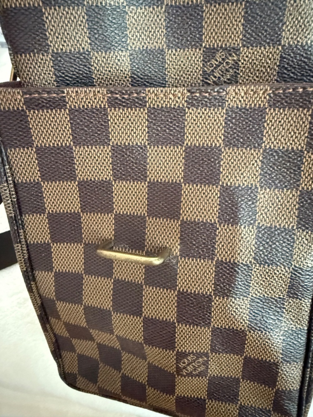 LV Louis Vuitton cross body messenger bag vintage briefcase damier ebene - Picture 8 of 11